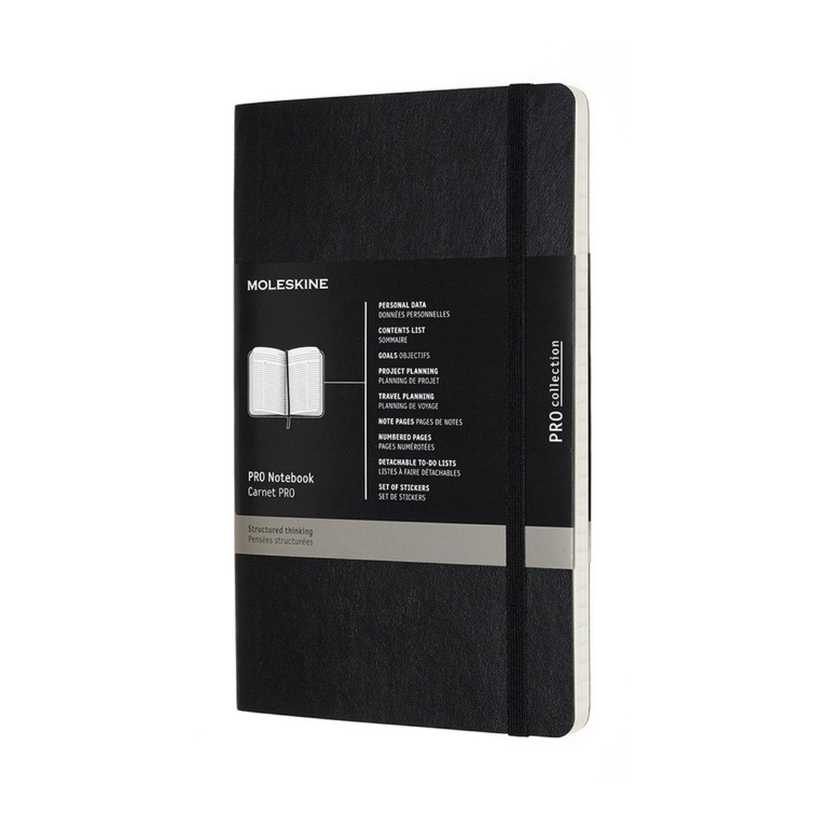 Carnet professionnel Moleskine - grand - couverture souple - noir