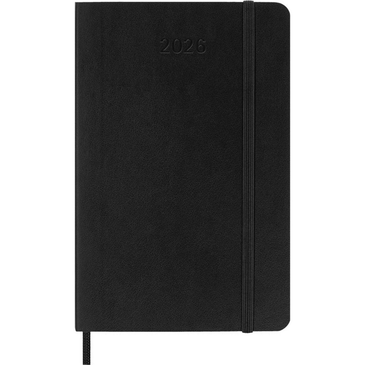 Agenda Moleskine 12 mois - 2026 - hebdomadaire - de poche - couverture souple - noir