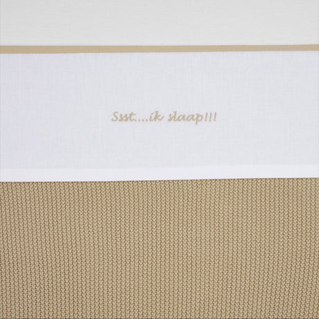 Meyco bébé chut... Je dors !! drap de lit - sable - 100x150cm - 0,3 tog