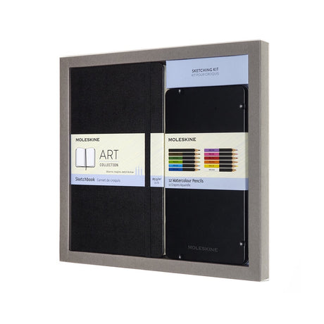 Pack d'art Moleskine (grand carnet de croquis + crayons de couleur)