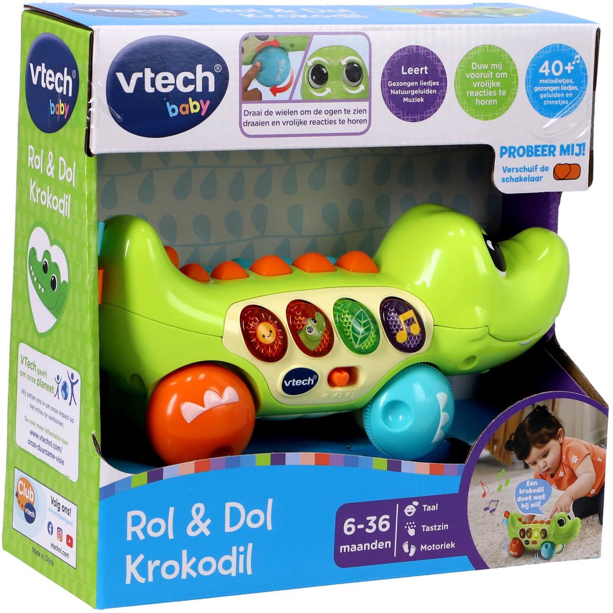 Vtech rouleau bébé fond crocodile