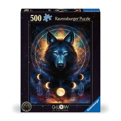 Ravensburger puzzle loup brille dans le noir - 500 pièces - animaux.