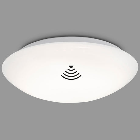 Briloner elipso - Plafonnier LED - avec détecteur de mouvement - éclairage de salle de bain - plafonnier avec capteur - capteur crépusculaire - minuterie - ø38 cm