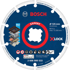 Bosch accessoires bosch disque diamanté x-lock expert pour métal 125x22.23mm - 2608900533