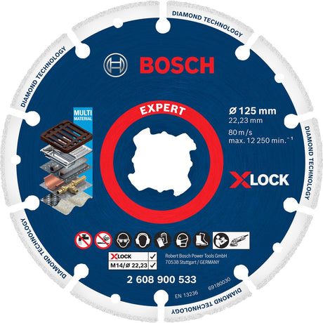 Bosch accessoires bosch disque diamanté x-lock expert pour métal 125x22.23mm - 2608900533