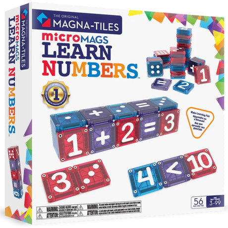 Tuiles Magna | micro mags apprendre les nombres ensemble de 56 pièces