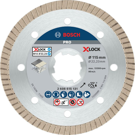 Bosch accessoires 2608615131 disque à tronçonner diamanté x-lock 115 mm diamètre 115 mm 1 pièce(s)