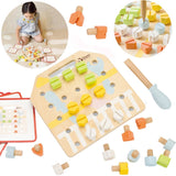 Planche à vis en bois du monde classique, jouets éducatifs, 27 pièces.