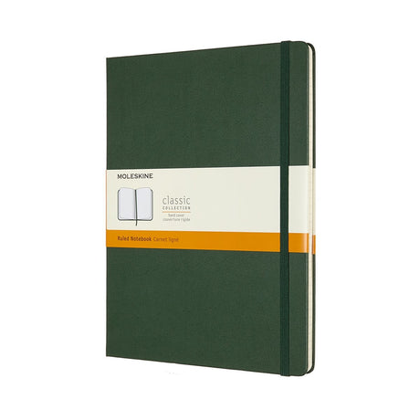 Carnet classique Moleskine - extra large - couverture rigide - ligné - vert myrte