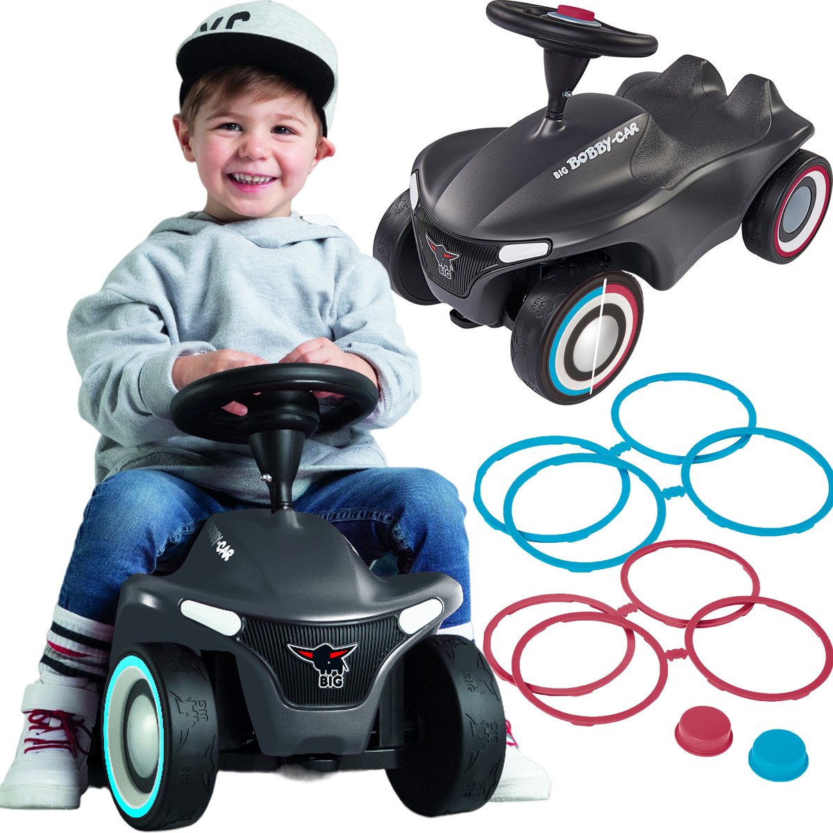 Big - Bobby - voiture - néo anthrazit - voiture qui marche