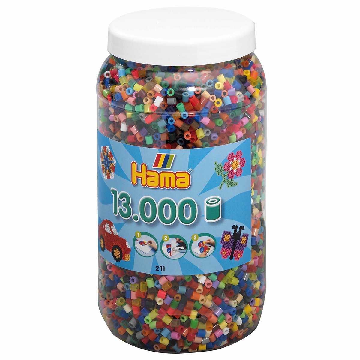 Hama String perles en pot - Mélanger (068), 13 000e.
