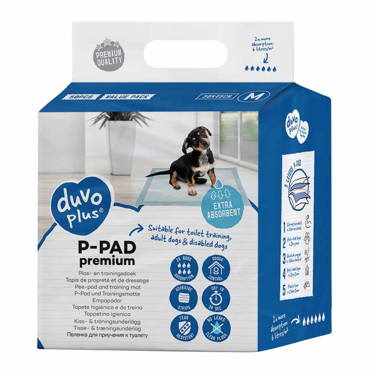Duvo + p-pad premium m - 30x45cm 50 pièces