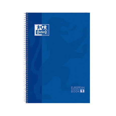 Livre européen d'Oxford school - cahier - bord coloré - a4+ - ligne - 80 feuilles - 4 trous - couverture rigide - bleu foncé