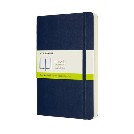 Carnet classique Moleskine - étendu - grand - couverture souple - vierge - bleu saphir