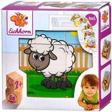 Jouets certifiés FSC de la ferme de puzzle en blocs de bois Eichhorn.