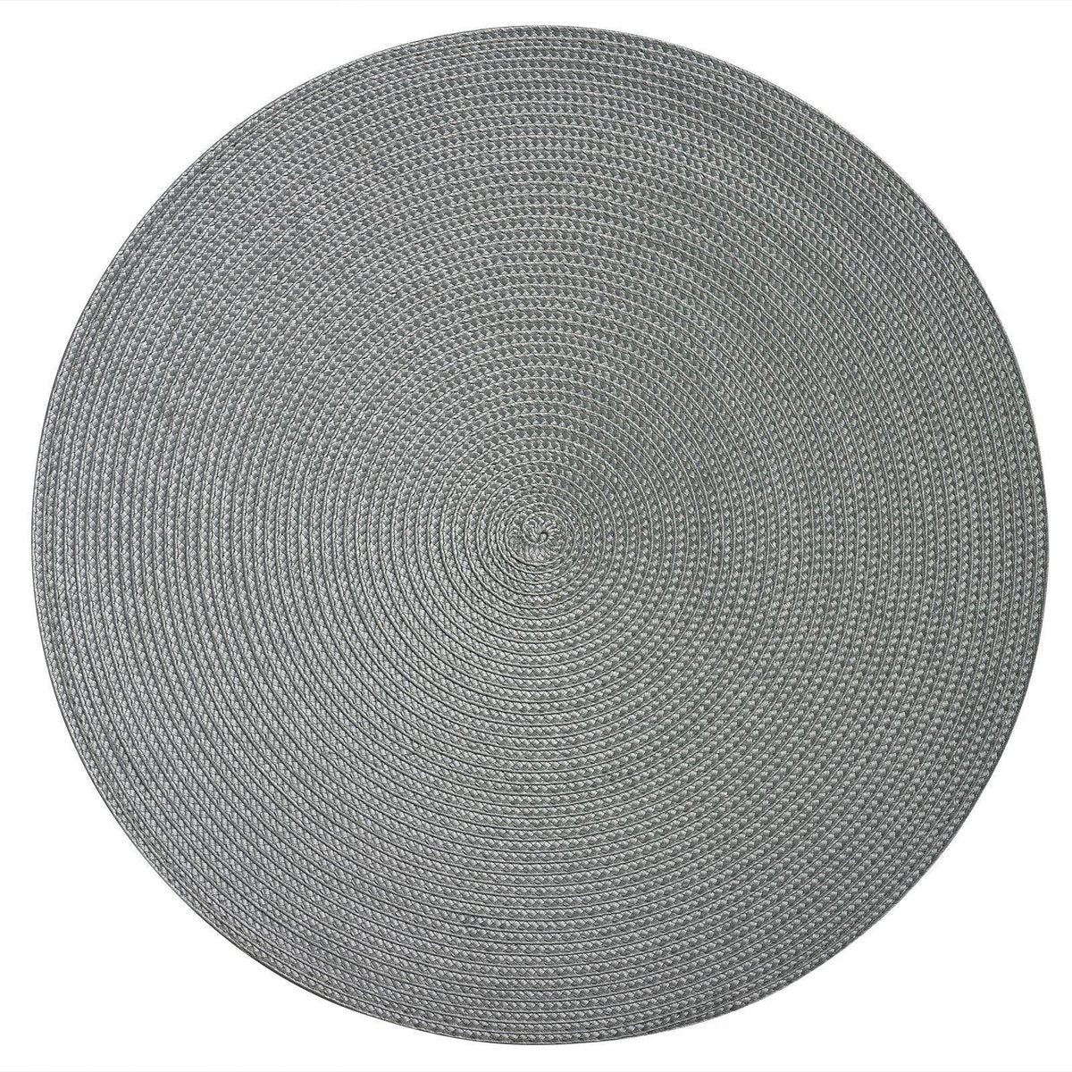 Westmark lot de 4 sets de table, ø 38 cm, polypropylène, gris, collection saleen : cercle