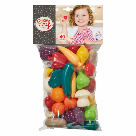 Ecoiffier 100% chef play food légumes, 40 pcs.