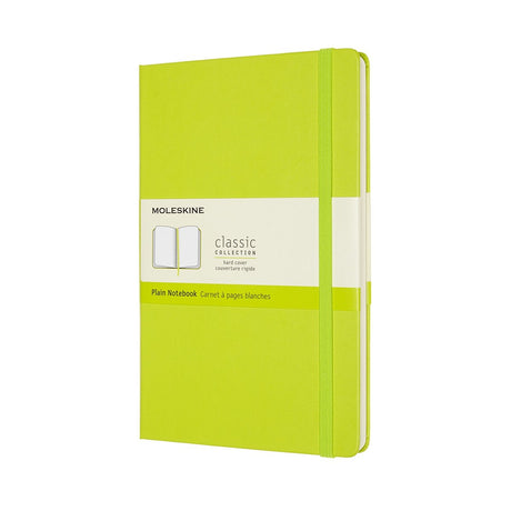 Carnet classique Moleskine - grand - couverture rigide - vierge - vert citron