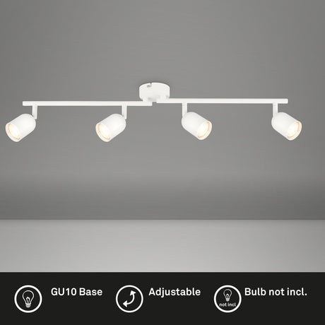 Briloner - plafonnier - 2145046 - orientable - culot gu10 - ampoule non incluse - 70,5 x 8 x 11 cm - blanc
