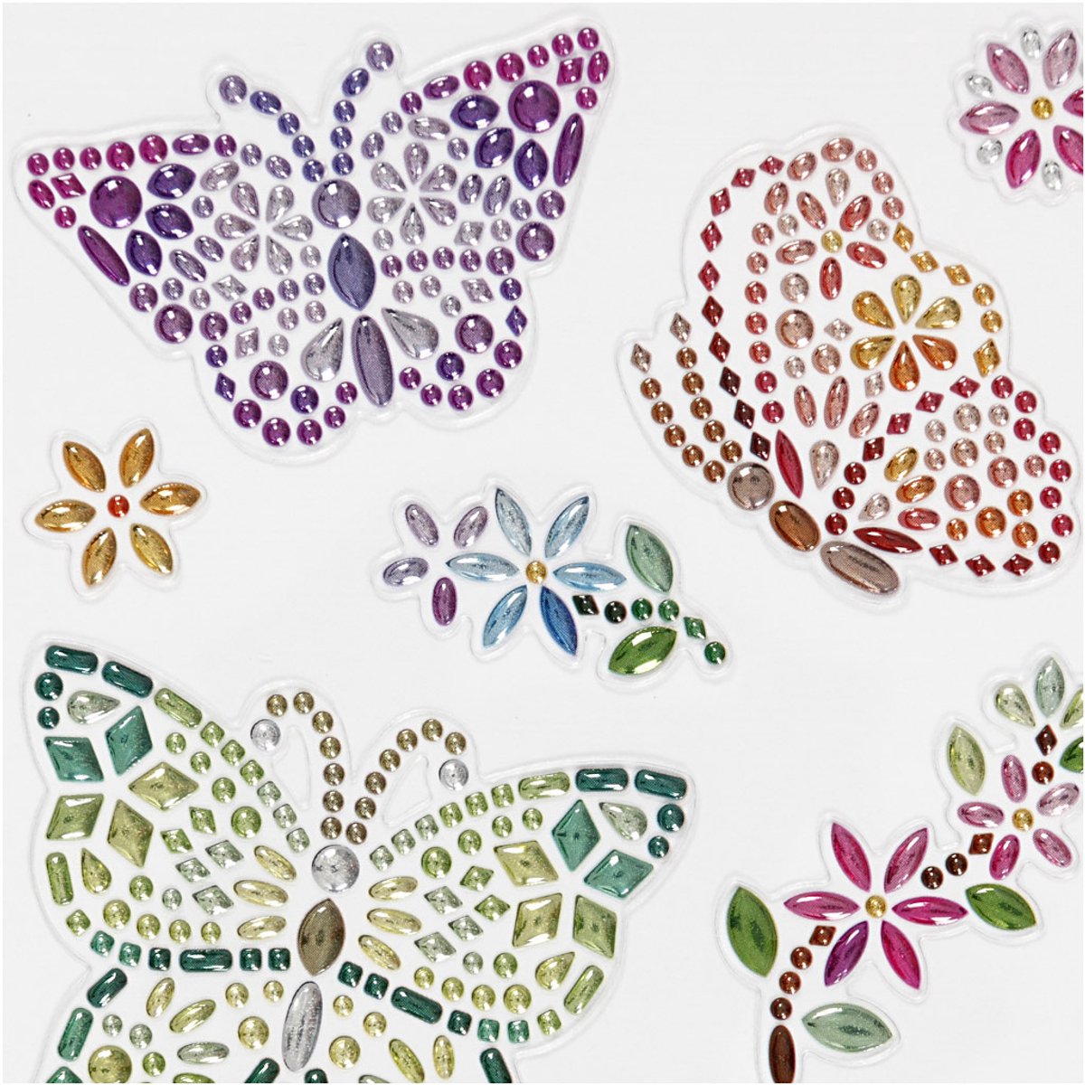 Creativ Company Diamant Stickers Butterfly, 1 feuille