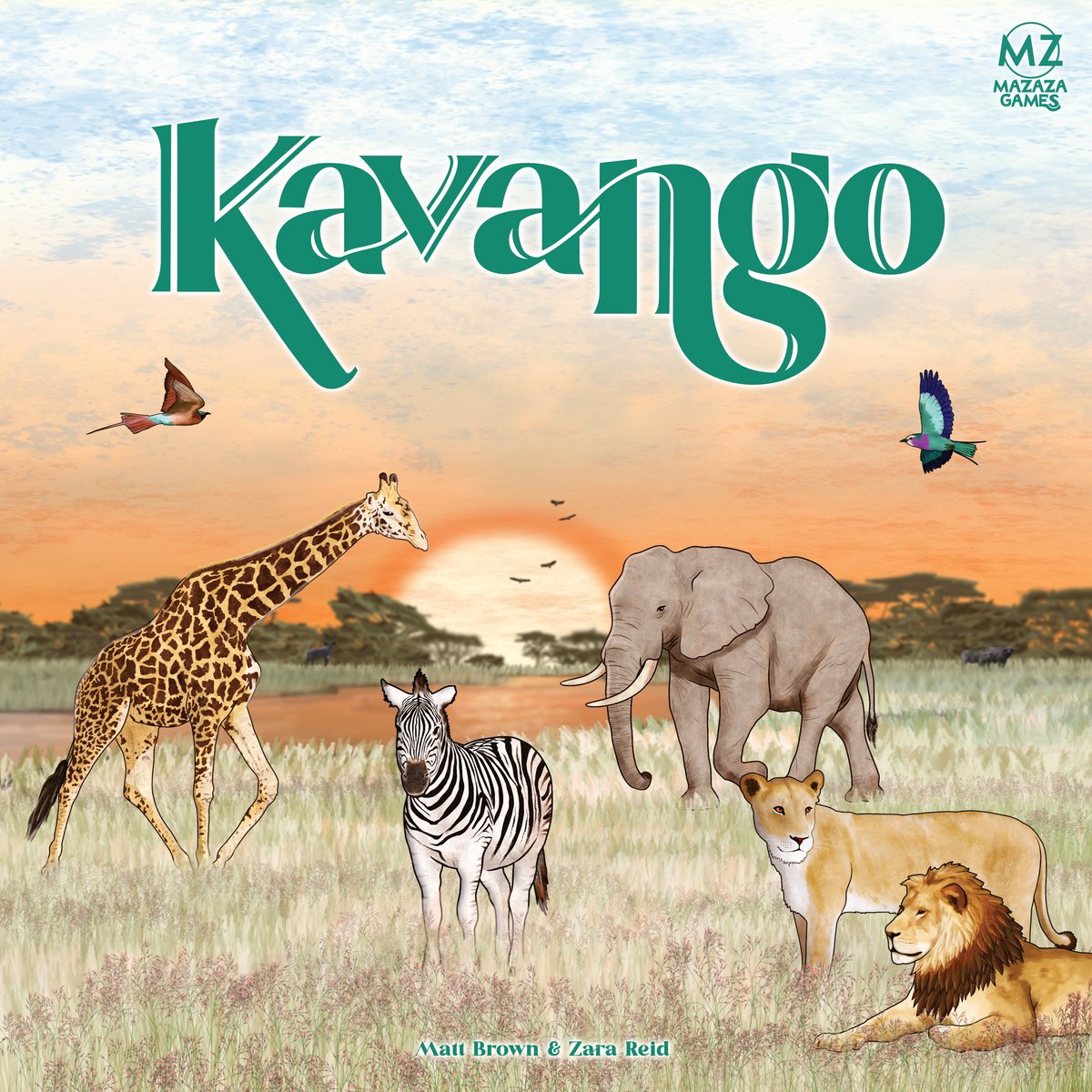 Jeu de société Asmodee Kavango - jeu éducatif sur la nature Afrique australe.