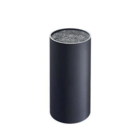 Bloc à couteaux Westmark, rond, avec poils en plastique, diamètre : 11 cm, hauteur : 22,2 cm, pour une longueur de lame jusqu'à 20,3 cm, plastique, noir, 14502260
