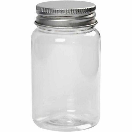 Pot Creativ company avec bouchon à vis, h : 77 mm, d 45 mm, 100 ml, 10 pièces 1 boîte