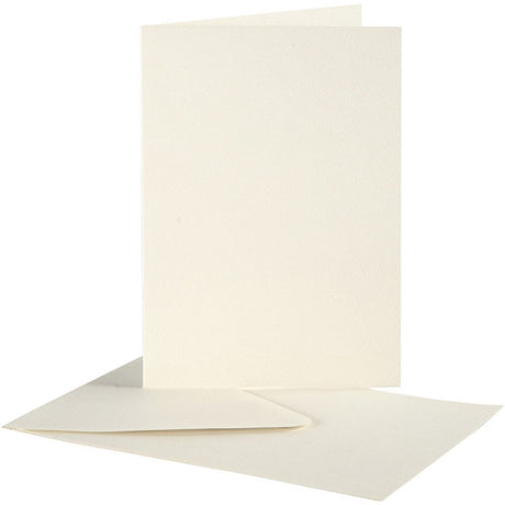 Enveloppes pour cartes d'entreprise Creativ, format carte 10,5x15 cm, format enveloppe 11,5x16,5 cm, blanc cassé, 10 jeux 1 boîte
