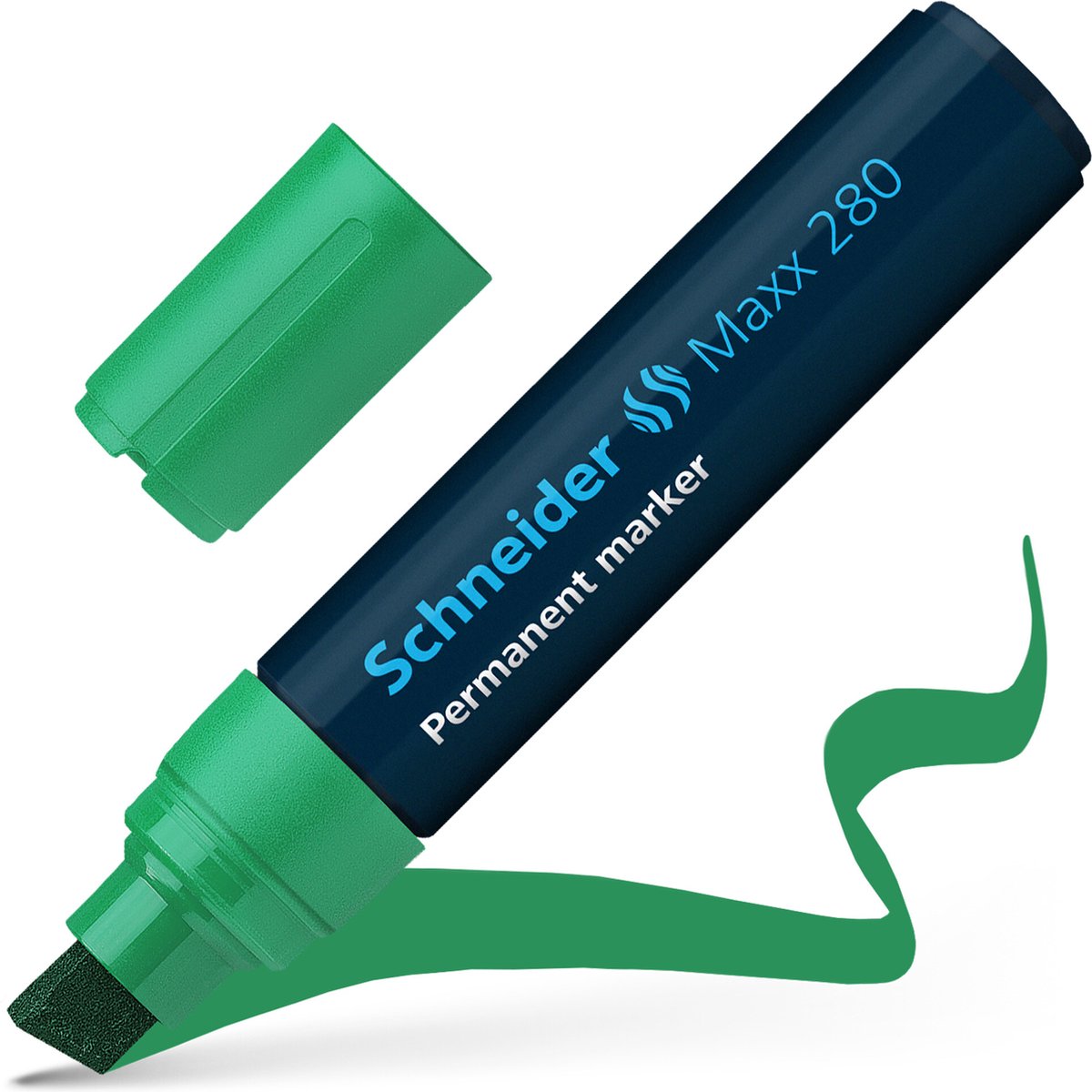 Instruments d'écriture Schneider marqueur permanent Schneider - maxx 280 - pointe biseautée - vert - s-128004