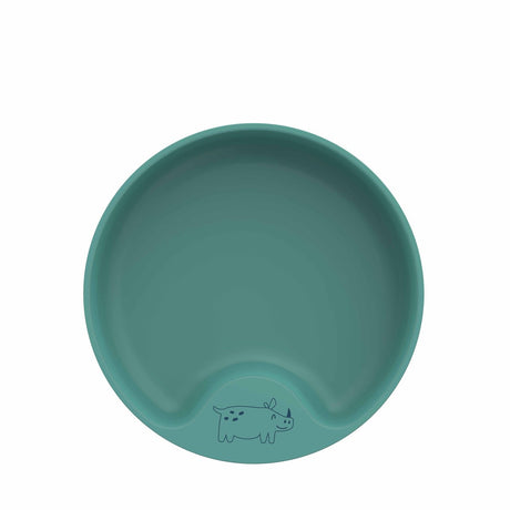 Assiette d'entraînement Mepal mio - passe au micro-ondes - avec poignée - vaisselle pour enfants - turquoise profond