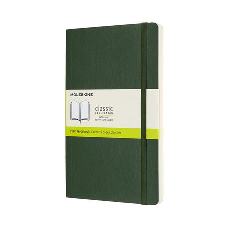 Carnet classique Moleskine - grand - couverture souple - vierge - vert myrte