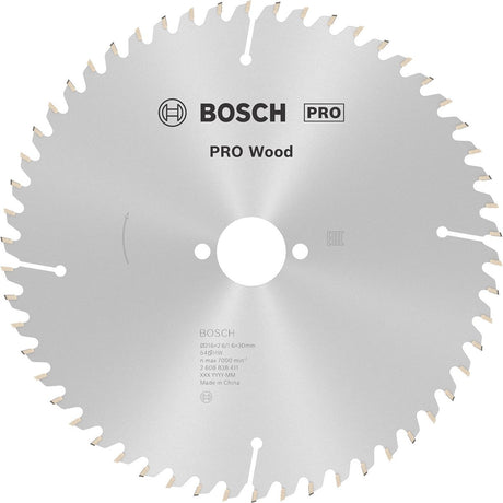 Lame de scie circulaire à bois Bosch pro 216 x 2,6 x 30 mm - 2608838411