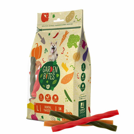 Garden Bites duvoplus - snacks pour chiens twisters dentaires - friandises pour chiens - végétarien sans gluten - grand 14pcs