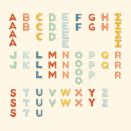 Hape magnetische letters - 70 stuks alfabet magneten voor kinderen vanaf 3 jaar