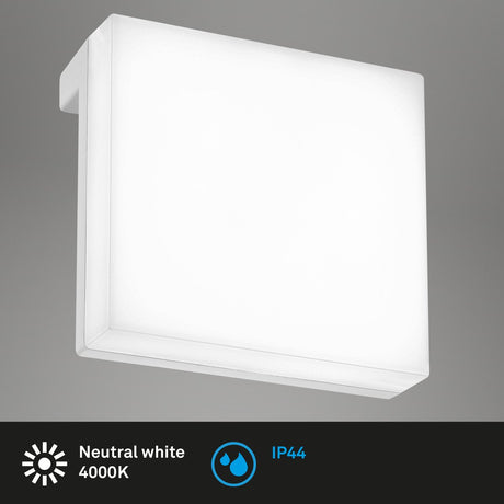 Briloner aniani - lot de 2 lampes miroir - éclairage miroir salle de bain - lumière blanc neutre 4 000k - 6w - 600 lm - chrome - 8x8x3,5 cm