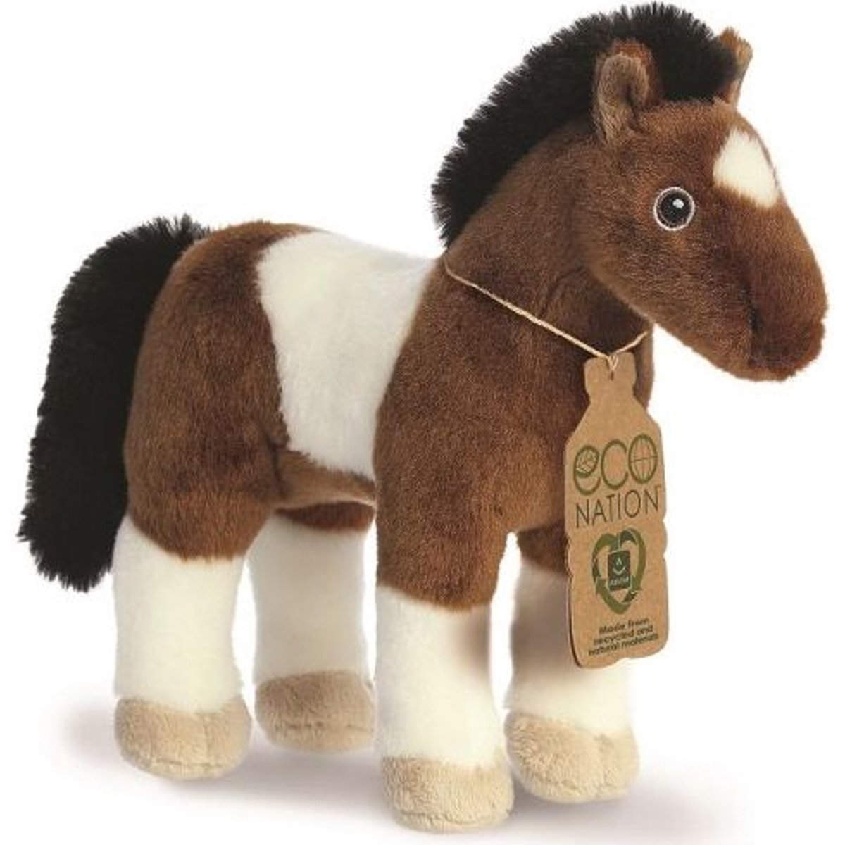 Peluche peluche Eco nation - cheval - 28 cm