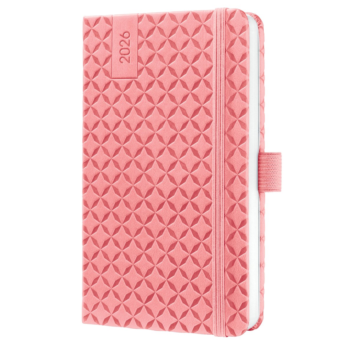 Agenda hebdomadaire Sigel Flair 2026 - format a6 - rose rose - couverture rigide - si-j6110