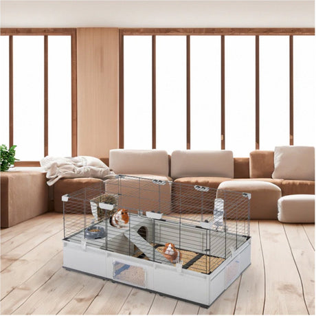 Ferplast modular 2 cage - cage clapier - 109x72x56 cm noir gris