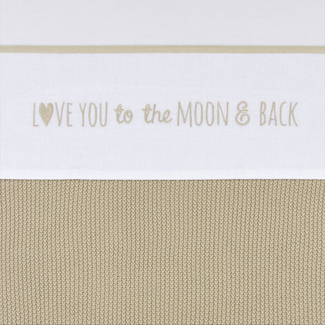 Drap de berceau Meyco baby love you to the moon - sable - 100x150cm - 0,3 tog
