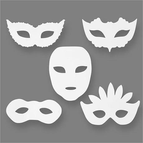 Creotime https : www.ccobby.nl masques de théâtre-h-8-5-19-cm-w-15-20-5-cm-230-gr-white-16-piece-1-box