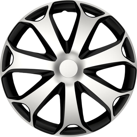 Gorecki carpoint wieldoppenset mega 14 inch zwart zilver 4 stuks