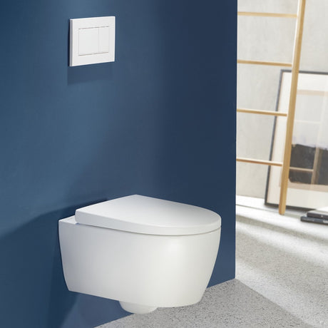 Plaque de commande Geberit sigma30, 2 boutons : blanc mat, facile à nettoyer, blanc