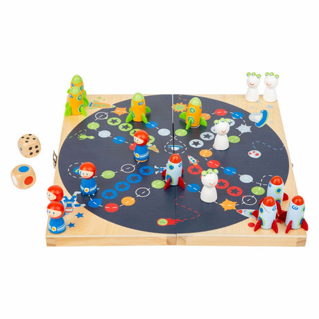 Petit pied de jeu de jeu en bois ludo