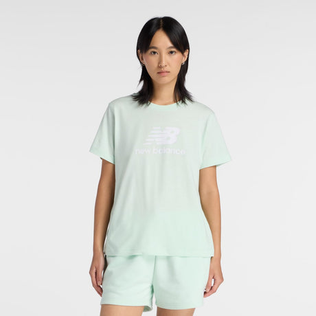 New balance sport essentials jersey logo t-shirt women's t-shirt - cosmic jade