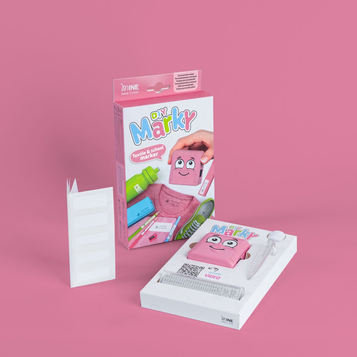 Set de tampons textiles Staedtler Colop Marky – rose pastel – pour vêtements