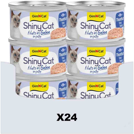Gimcat 24 x 70 g - filets de Shinycat en gelée de thon