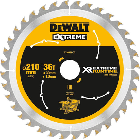 Lame de scie circulaire Dewalt dt99566 xr 210x30mm 36t