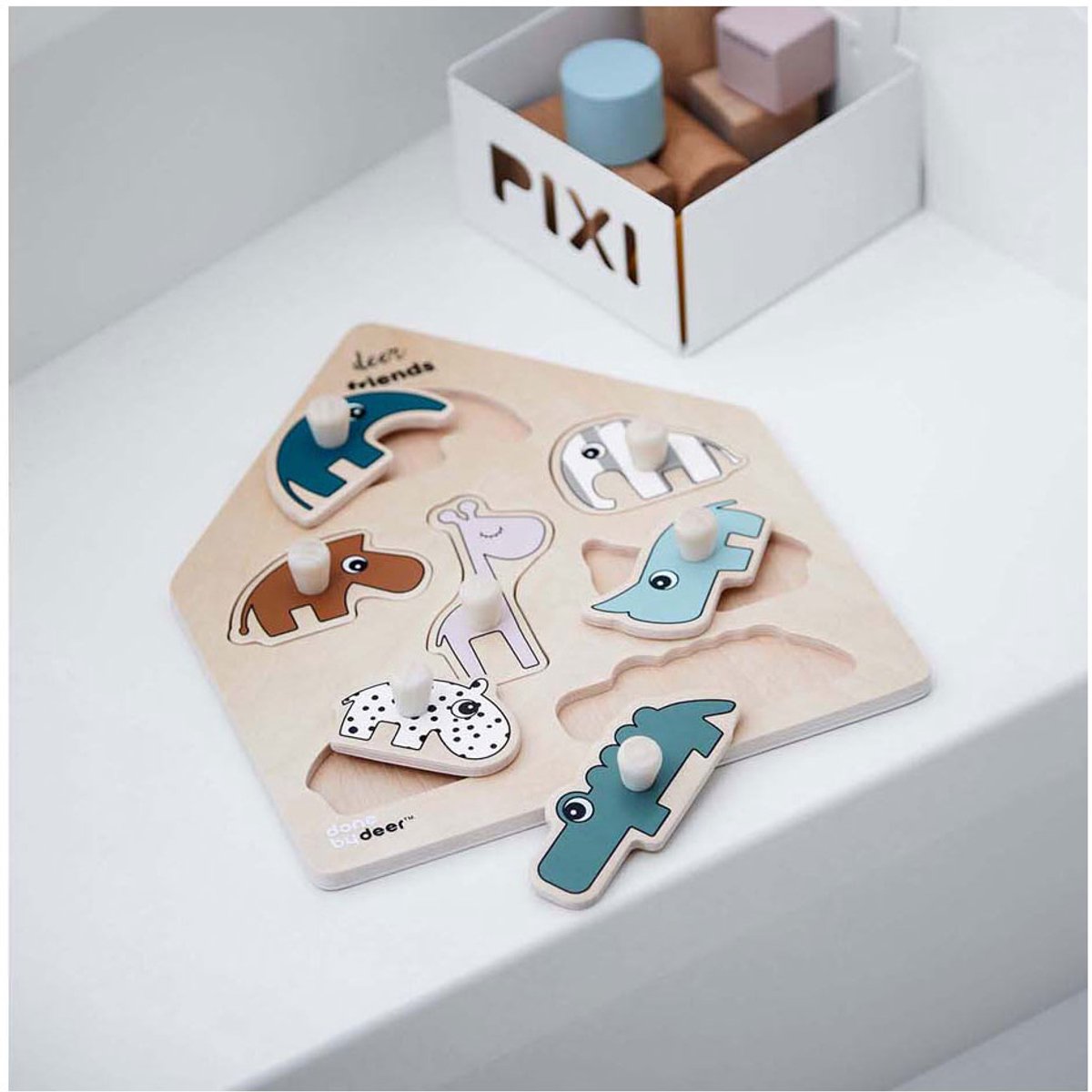 Puzzle en bois Done by Deer, amis cerfs, 7 pcs.
