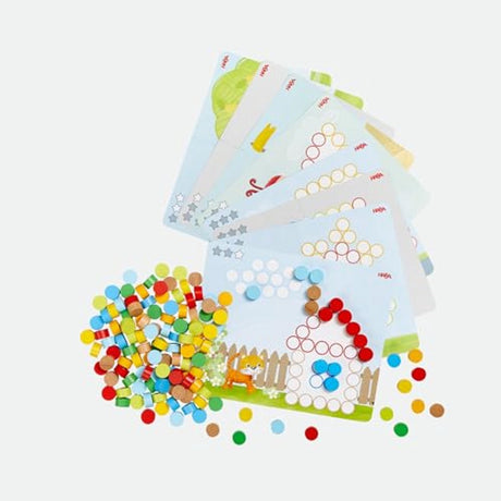 Haba jeu éducatif scheibix - jouets montessori avec disques en bois.