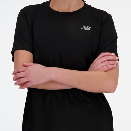 New balance sport essential t-shirt chemise de sport femme - noir